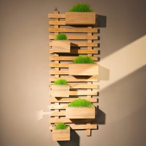 trustbasket sleek plant stand | 6 tier wooden flower stand for balcony & living room | wooden plant stands for outdoor balcony wooden & indoor | wood planter stand for home decor