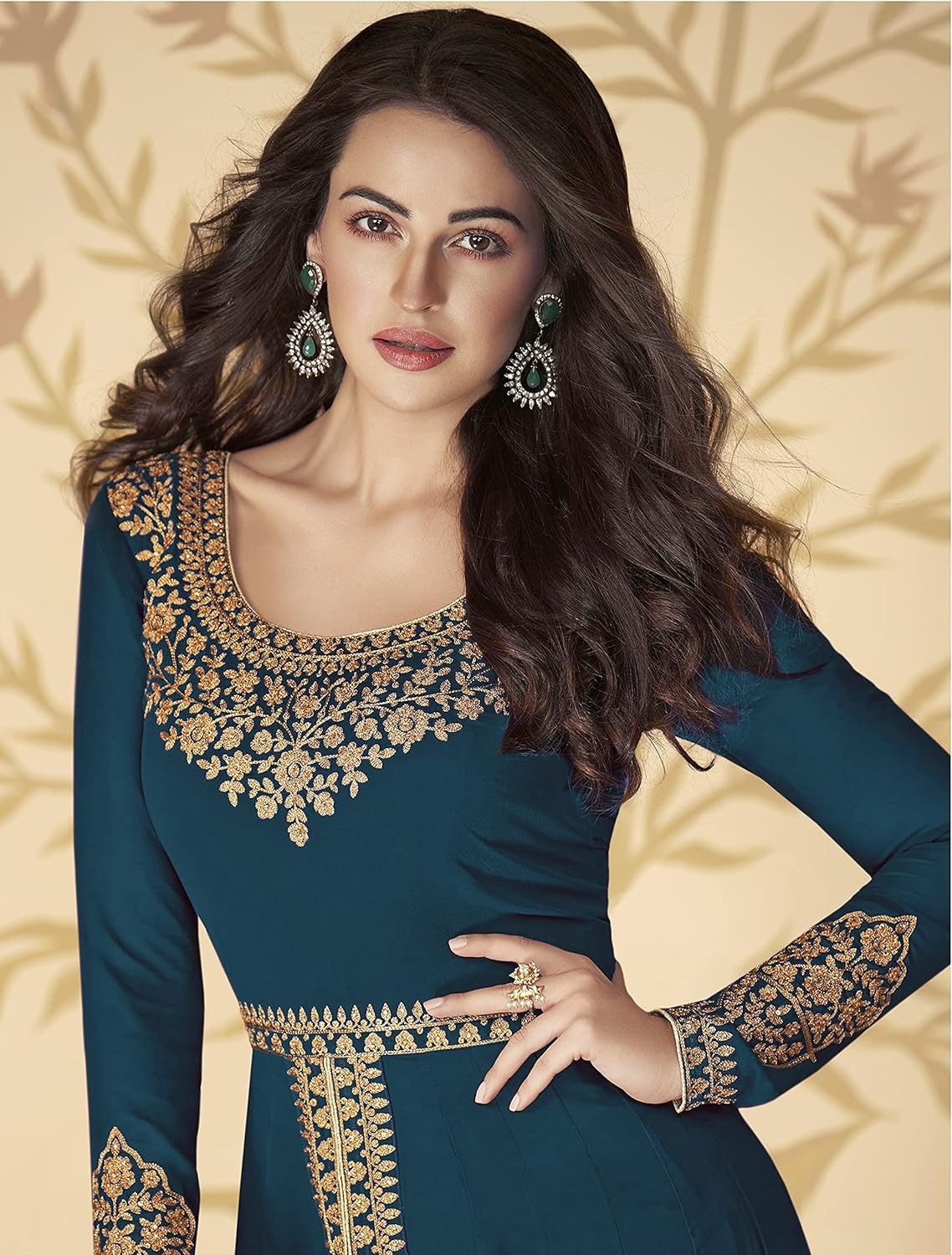 divine international trading co women's faux georgette semi stitched top with santoon fabric bottom and faux georgette dupatta embroidered front slit anarkali dress divine international trading co women's faux georgette semi stitched top with santoon fabric bottom and faux georgette dupatta embroidered front slit anarkali dress