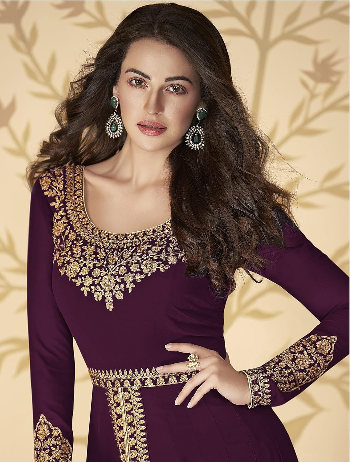 divine international trading co women's faux georgette semi stitched top with santoon fabric bottom and faux georgette dupatta embroidered front slit anarkali dress divine international trading co women's faux georgette semi stitched top with santoon fabric bottom and faux georgette dupatta embroidered front slit anarkali dress