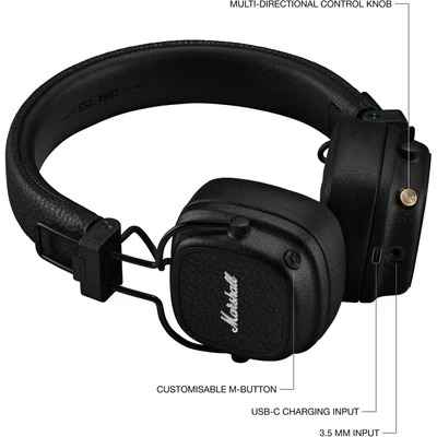 marshall major v on ear wireless headphone